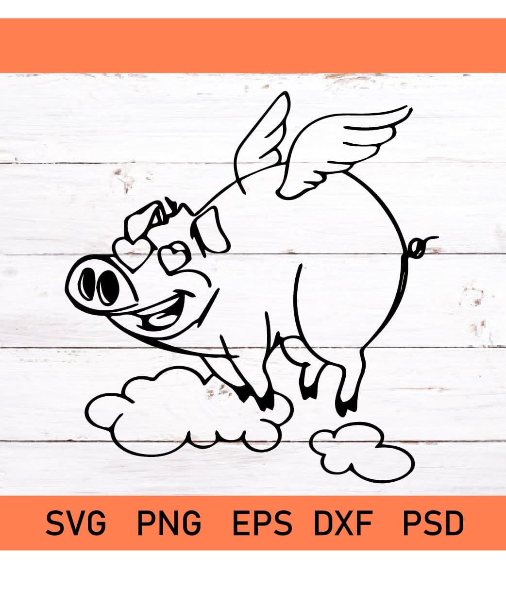 flying pigs SVG