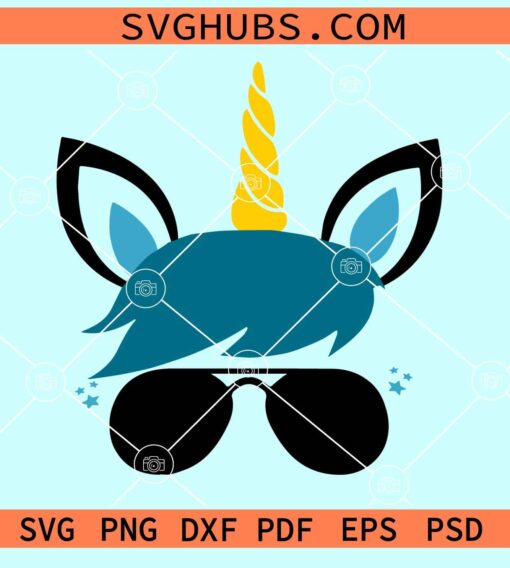 Boy unicorn svg