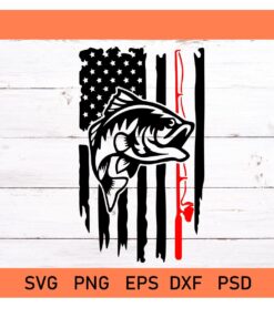 Distressed fishing flag svg