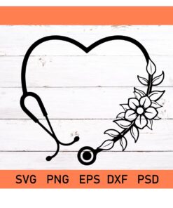 Flower Stethoscope svg