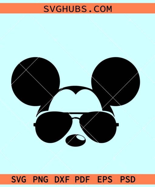 Mickey head sunglasses SVG
