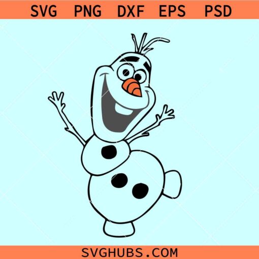 Olaf Frozen Disney Svg, Frozen Olaf silhouette, snowman svg, Disney frozen svg, frozen Olaf svg