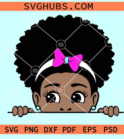 Peek a boo girl SVG