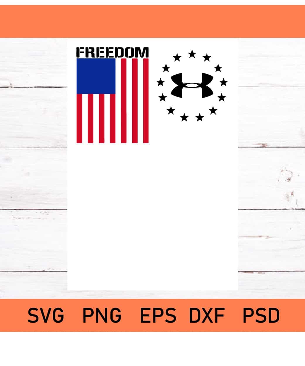 Under Armour Freedom SVG, USA American Flag