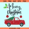 Vintage Red Christmas truck svg, Christmas truck svg, Merry Christmas red Truck SVG