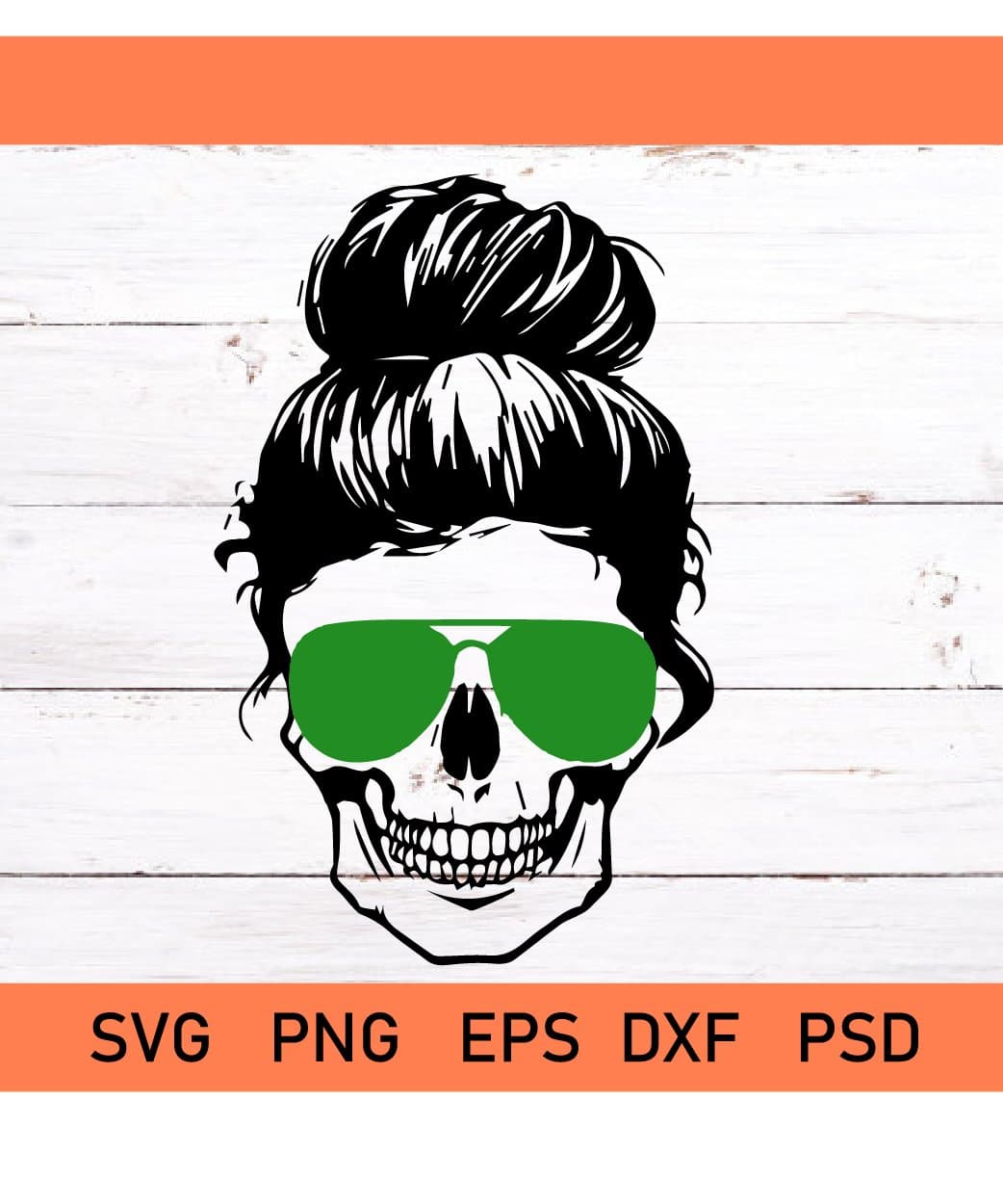 Messy Bun Skull Svg Mom Life Svg Cut File Skull Girl Svg Skull Svg Mom Life Skull Svg Svg Hubs