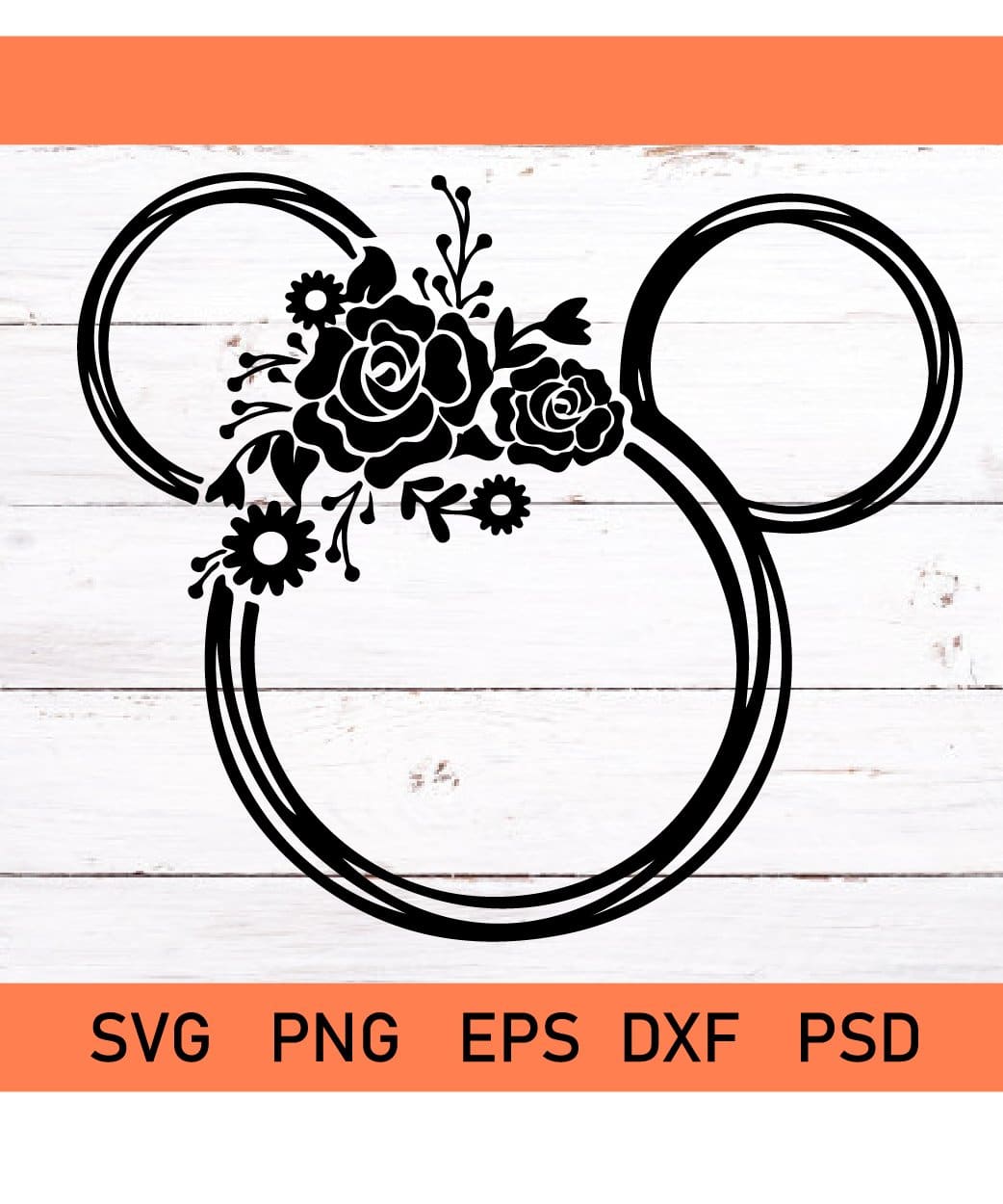Flower And Garden Minnie Svg Disney Svg Disney Bound Svg Floral Mickey Head Svg Hubs