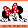 Minnie Mouse Peeking Svg