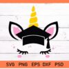 unicorn graduation svg