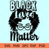 Afro woman black lives matter svg