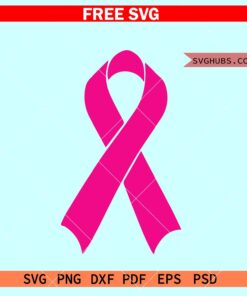 Cancer awareness ribbon free svg, Cancer Fighter svg, Cancer ribbon free svg