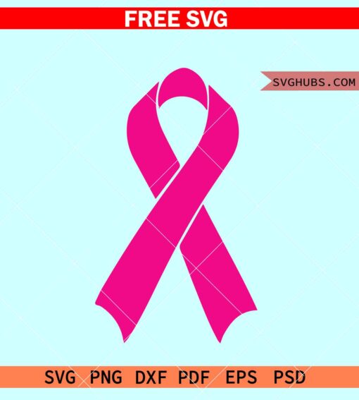 Cancer awareness ribbon free svg, Cancer Fighter svg, Cancer ribbon free svg