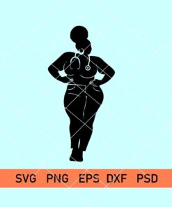 Black Thick Nurse SVG