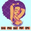 Afro curvy woman svg