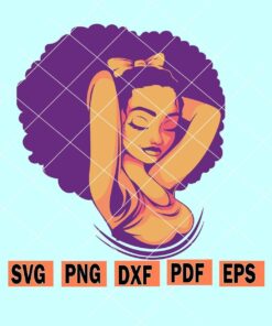 Afro curvy woman svg