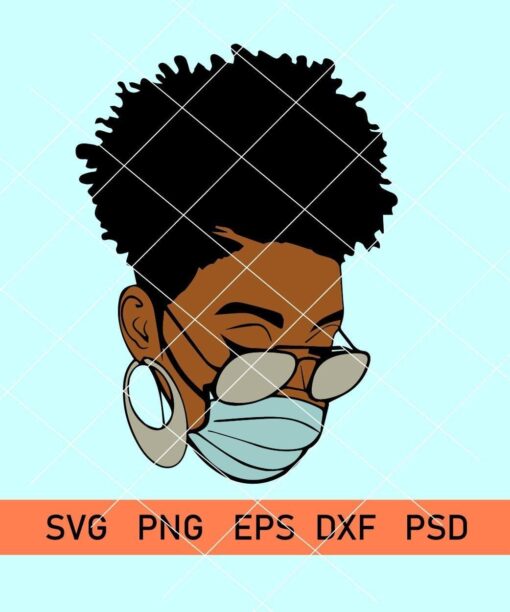 Black Nurse with Glasses SVG