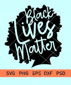 Afro woman blacķ lives matter svg