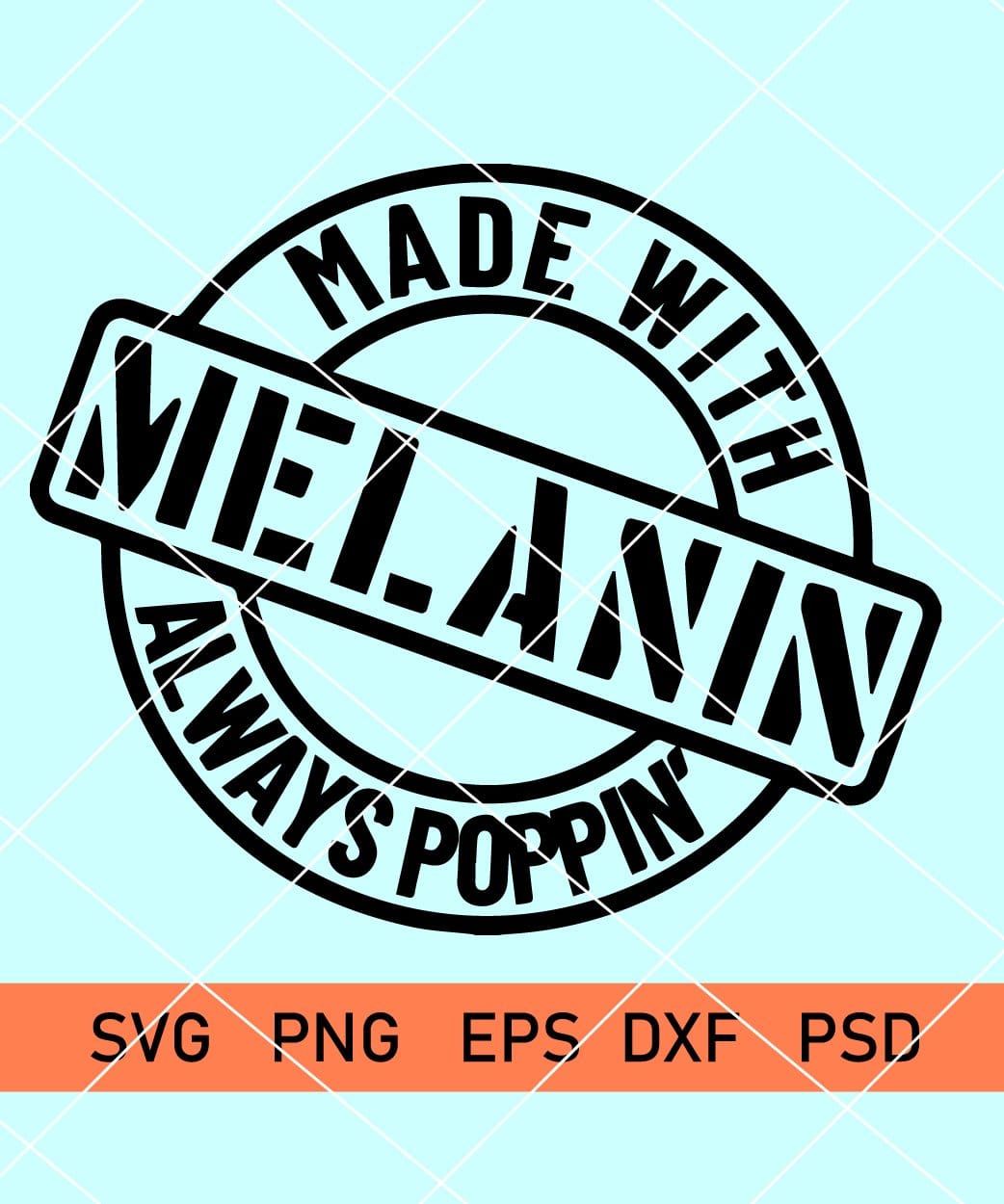 Melanin poppin svg