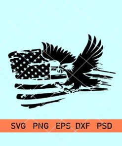 American flag with an eagle SVG