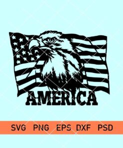 American flag with eagle svg