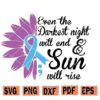 Even the darkest night will end and the sun will rise SVG