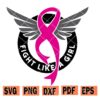 fight like agirl cancer svg