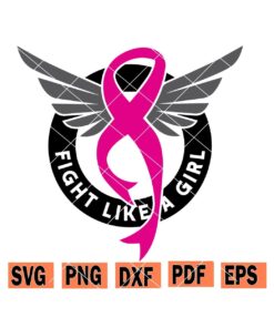 fight like agirl cancer svg