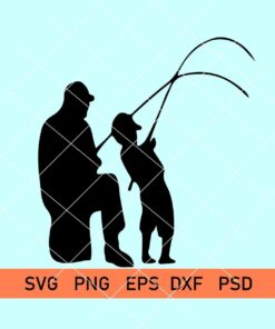 Fishing dad svg