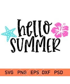 Hello summer svg