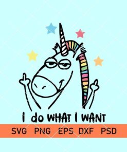 I do what I want unicorn svg