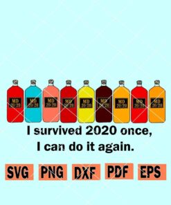 I Survived 2020 Once I Can Do It Again svg