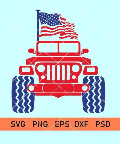 Jeep fourth of july svg