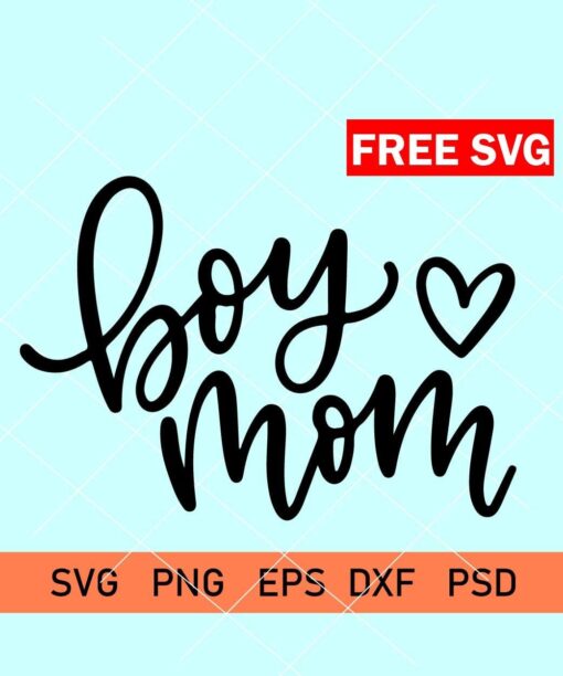 Mom of Boys free svg