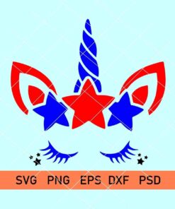 Fourth july unicorn svg