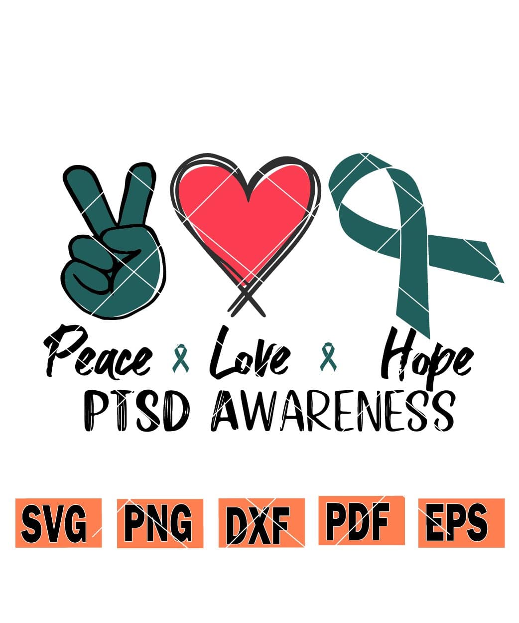 Ptsd Awareness Svg Peace Love Hope Svg Not All Wounds Are Visible Svg Ptsd Awareness Ribbon Svg Svg Hubs