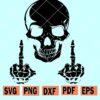 Skeleton Middle Finger svg