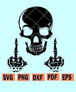 Skeleton Middle Finger svg