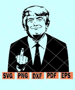 Trump middle finger svg