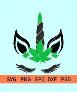 weed unicorn svg