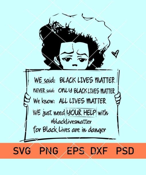 We said black lives matter svg