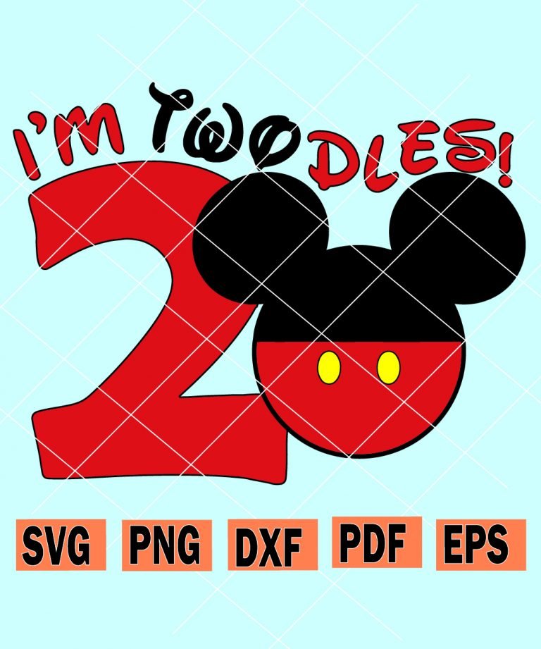 I Am Twodles Svg, I M Twodles Png, 2nd Birthday Girl svg, Minnie Mouse