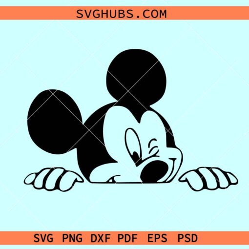 Mickey Minnie Mouse Peeking svg, Disney Mickey svg, peeking mouse svg