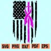 Pink Ribbon USA Flag 01