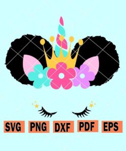 Afro unicorn svg