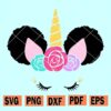 Afro unicorn svg