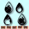 Apple earrings svg bundle