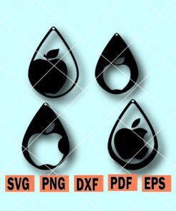 Apple earrings svg bundle