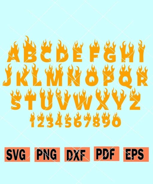 Fire font svg