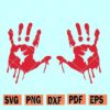 Hands with blood svg