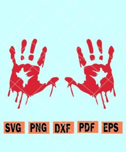 Hands with blood svg